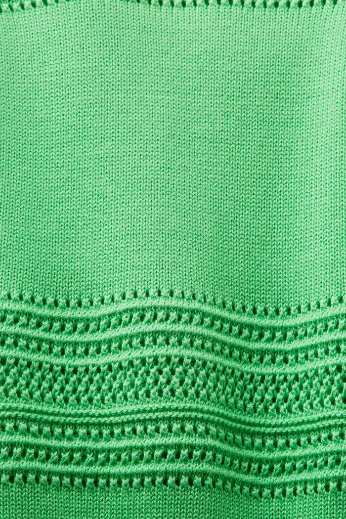 Ärmelloser Pullover mit Mesh-Details, CITRUS GREEN, detail image number 5