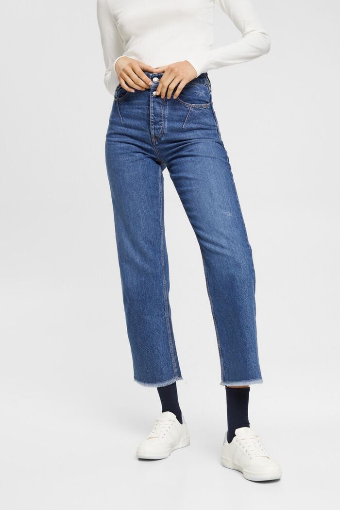 Dad Jeans im Distressed-Look, 100 % Baumwolle