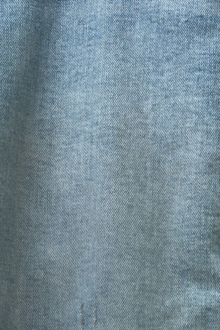 Schmale Stretch-Jeans mit mittelhohem Bund, BLUE LIGHT WASHED, detail image number 6