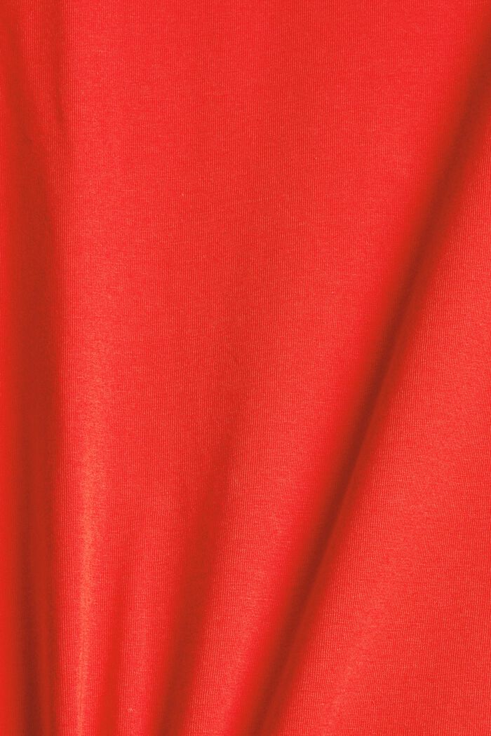 Jersey-T-Shirt mit Print, 100% Bio-Baumwolle, RED ORANGE, detail image number 4