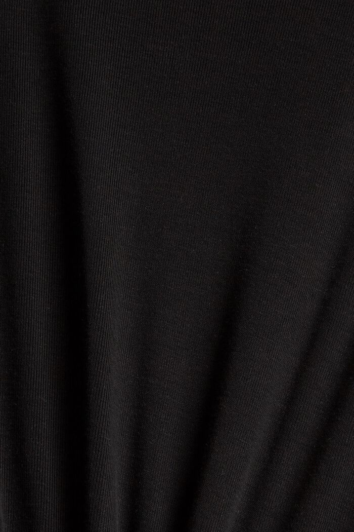 Aus TENCEL™: T-Shirt mit halblangen Ärmeln, BLACK, detail image number 4