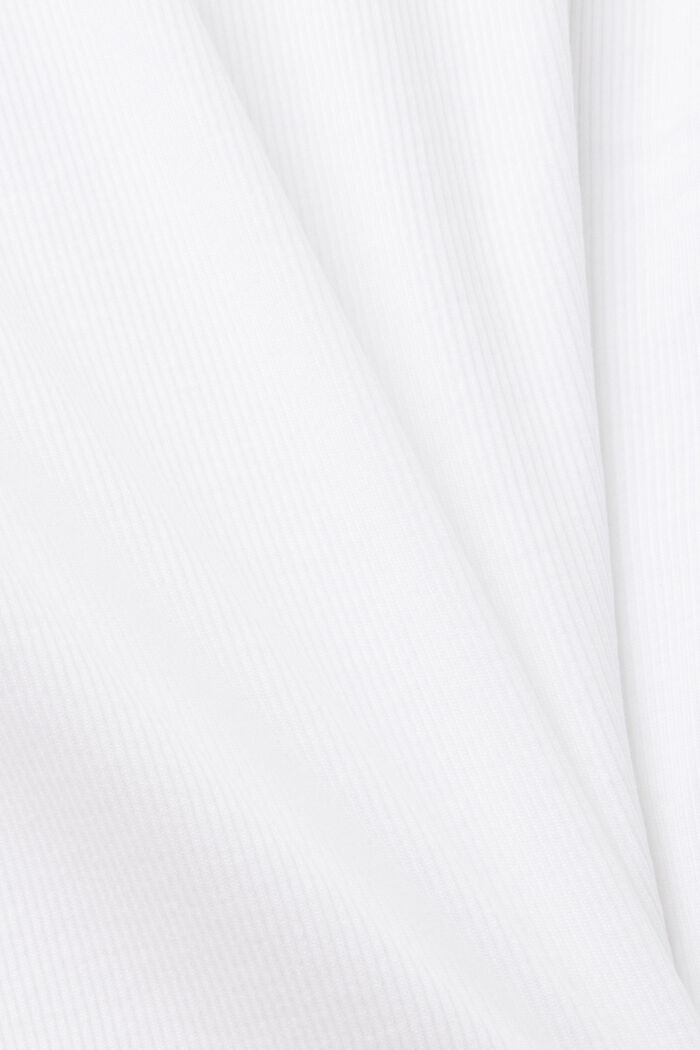 T-Shirt aus geripptem Jersey, WHITE, detail image number 5