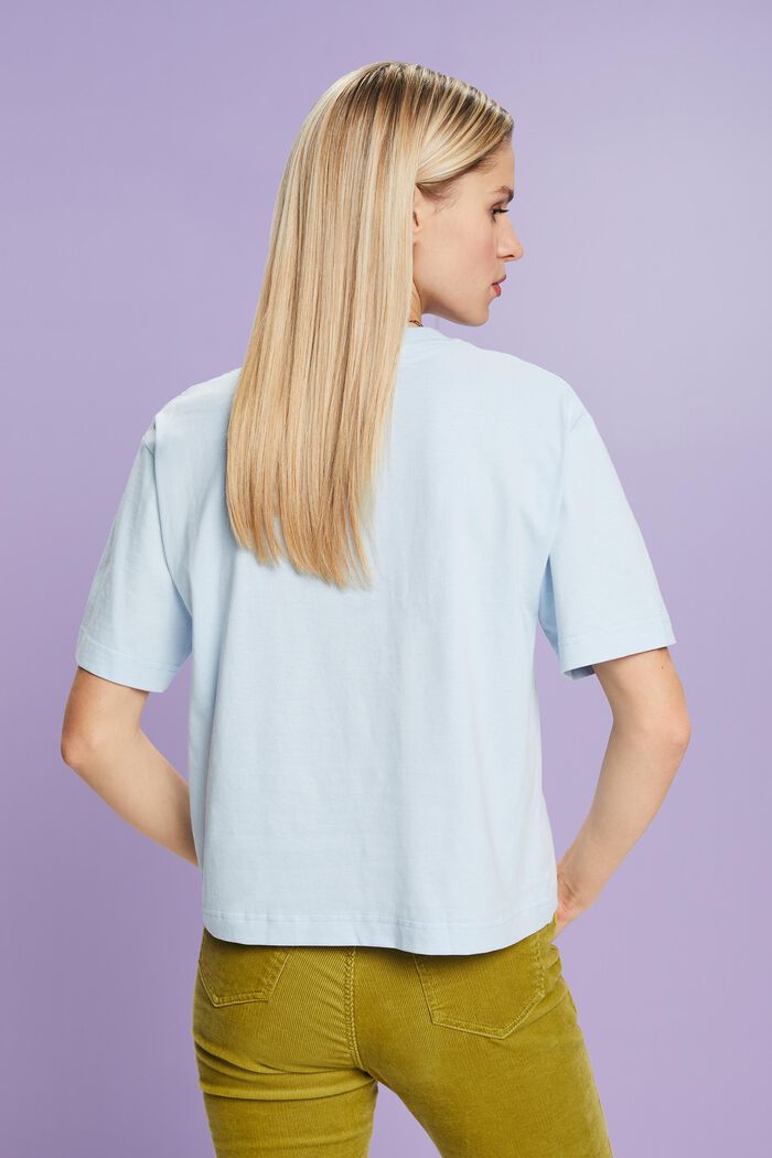 T-Shirt aus Bio-Baumwolle mit Print, PASTEL BLUE, detail image number 2