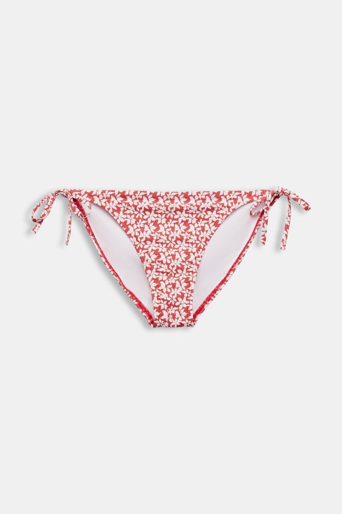 Bikinihose zum seitlichen Binden mit Print, DARK RED, detail image number 3