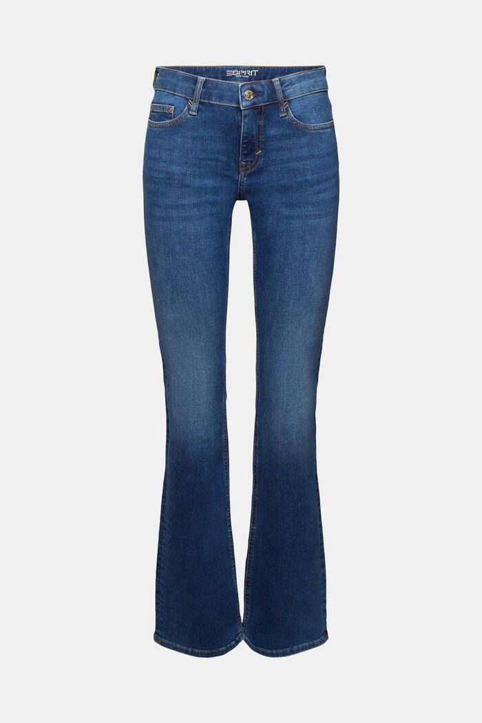 Bootcut Jeans mit mittlerer Bundhöhe, BLUE MEDIUM WASHED, detail image number 6