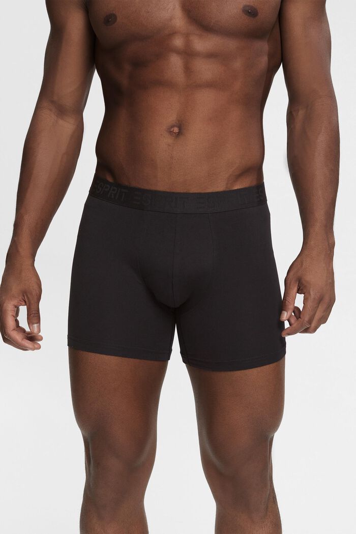 Lange Herren-Shorts aus Baumwollstretch im Multipack, BLACK, detail image number 1