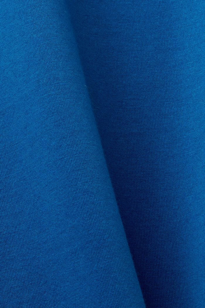 Rundhals-T-Shirt aus Jersey, 100 % Baumwolle, DARK BLUE, detail image number 4