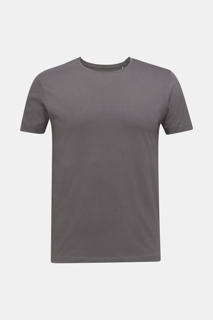 Jersey-T-Shirt aus 100% Baumwolle, DARK GREY, detail image number 0
