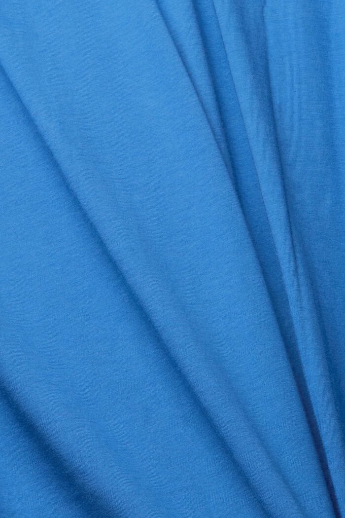 T-Shirt mit V-Ausschnitt aus nachhaltiger Baumwolle, BLUE, detail image number 5