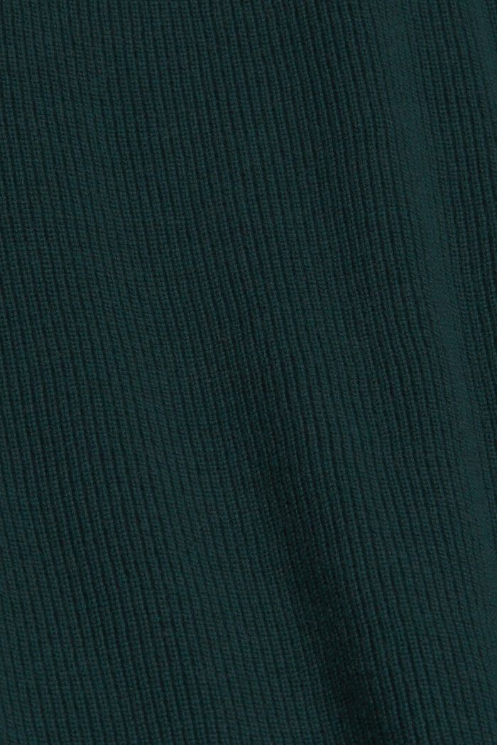 Strickpullover aus 100% Organic Cotton, TEAL BLUE, detail image number 4