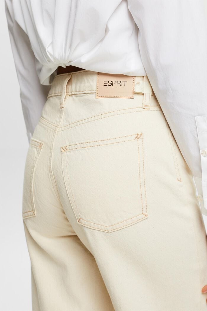 Retro-Jeans mit hohem Bund und weitem Bein, OFF WHITE, detail image number 3