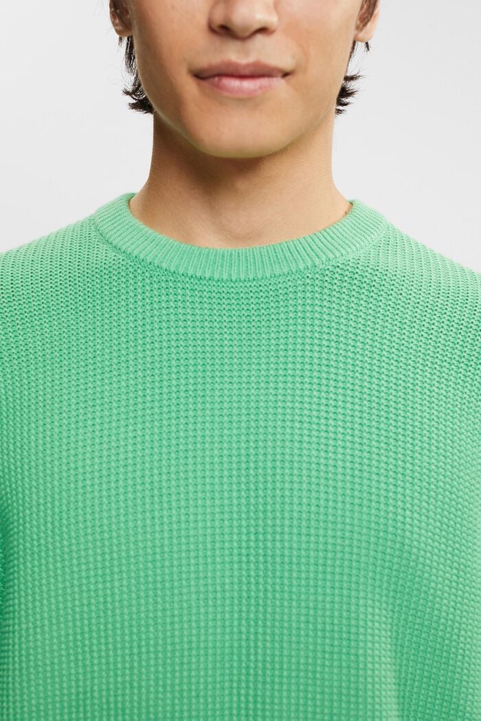 Sweater aus 100% Baunwollen, GREEN, detail image number 2