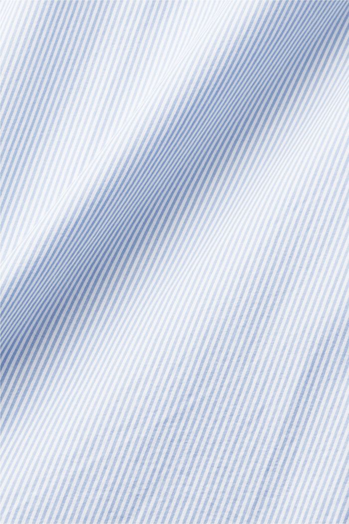 Baumwollhemd mit Nadelstreifen und Stehkragen, GREY BLUE, detail image number 4