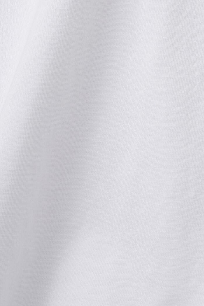 Oversize Cropped-T-Shirt, 100 % Baumwolle, WHITE, detail image number 4