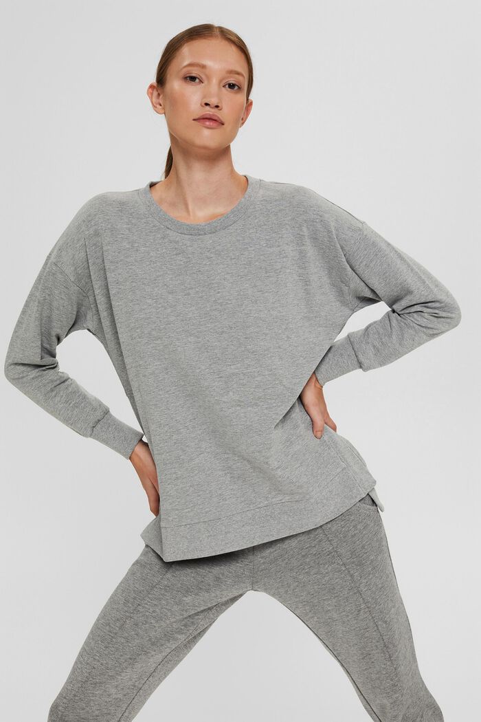 Women Sweatshirts & -jacken | Meliertes Sweatshirt aus Organic Cotton - LS47226