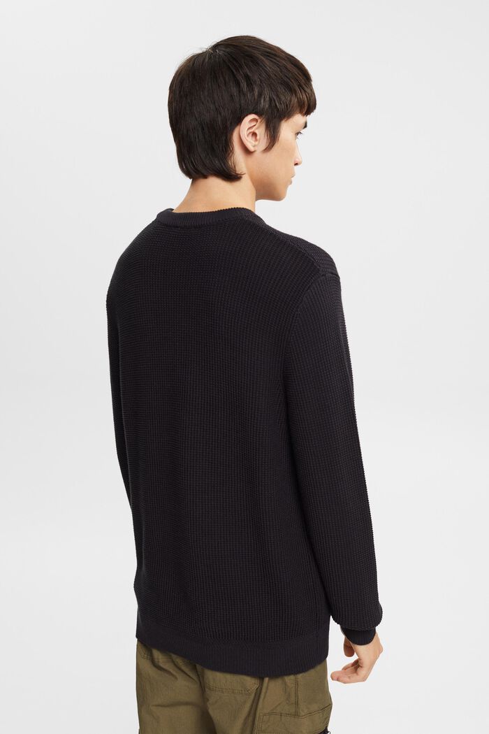 Pullover aus reiner Baumwolle, BLACK, detail image number 3