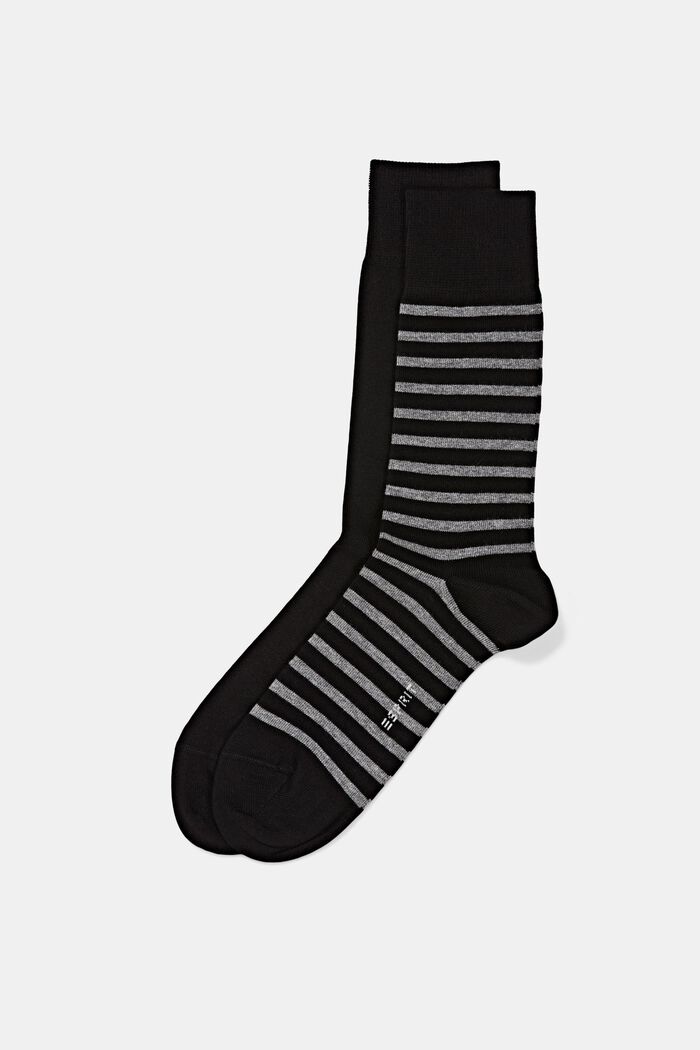 2er-Pack Socken, Organic Cotton, BLACK, detail image number 0