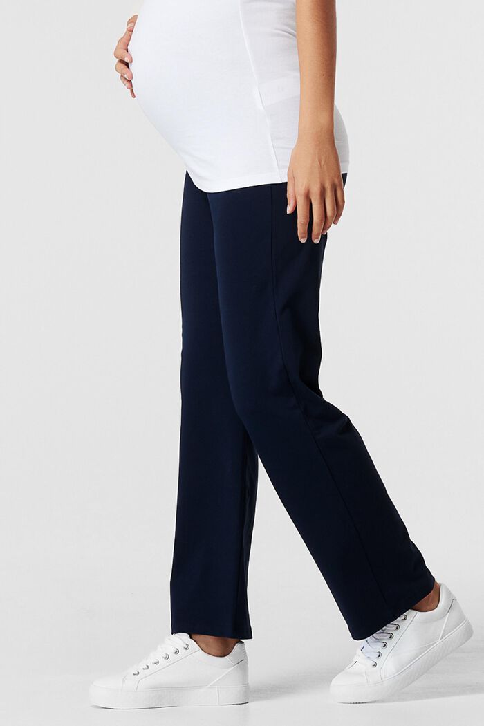 Jersey-Pants mit Überbauchbund, NIGHT BLUE, detail image number 3