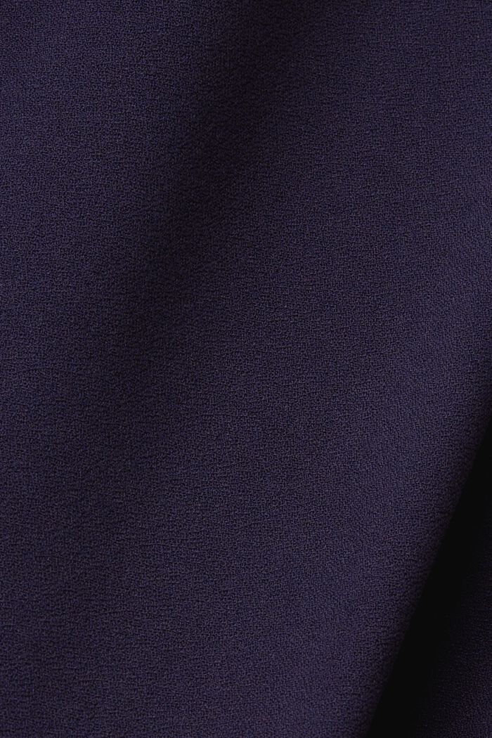 Bluse mit V-Ausschnitt und Umlegekragen, NAVY, detail image number 5