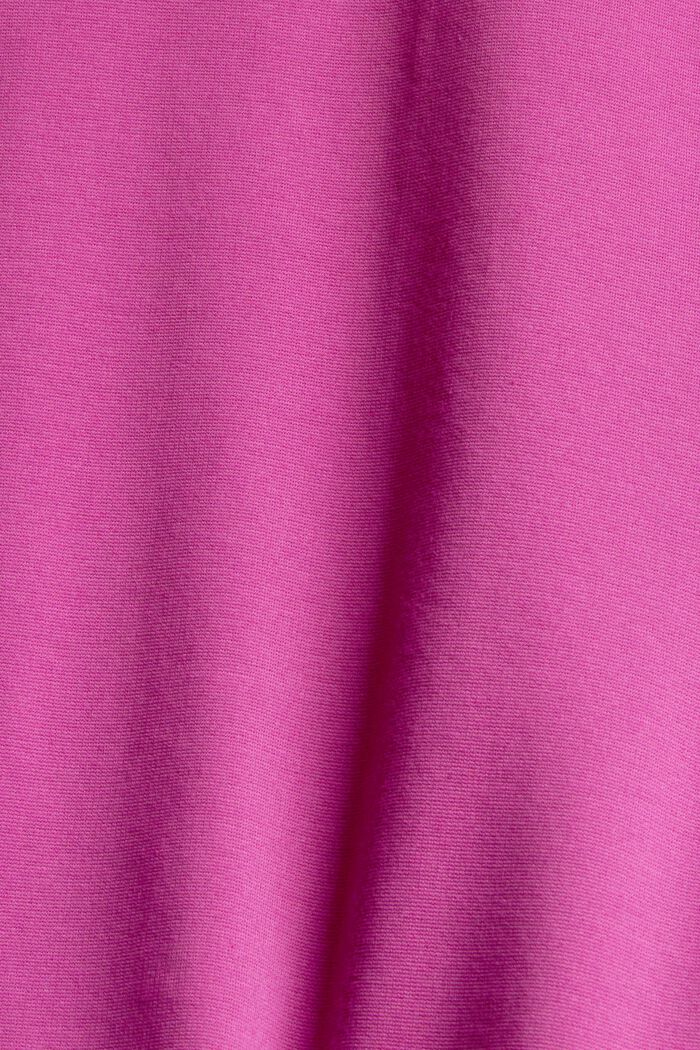 Ausgestelltes T-Shirt-Kleid, Bio-Baumwoll-Mix, PINK FUCHSIA, detail image number 4