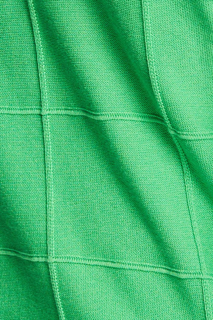 Strukturierter Pullover mit tonalem Gittermuster, CITRUS GREEN, detail image number 4