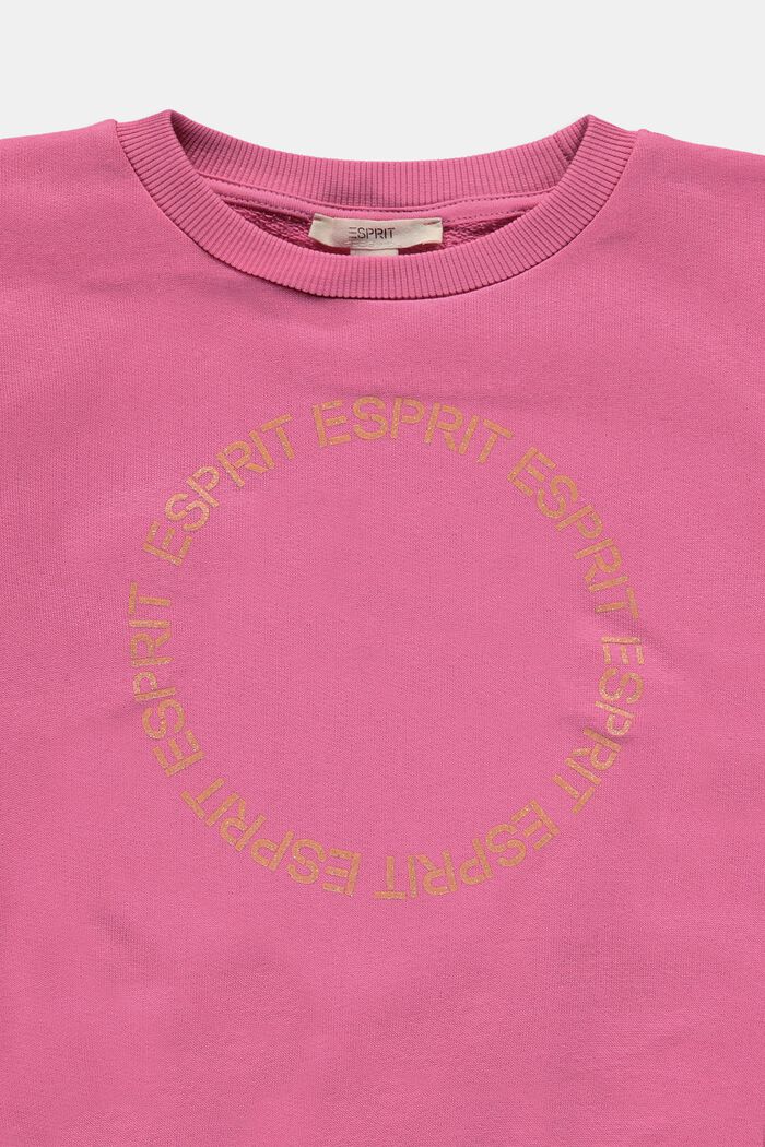 Baumwoll-Sweatshirt mit Logo auf der Brust, PINK FUCHSIA, detail image number 2
