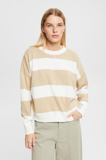 Strickpullover im Relaxed Fit, OFF WHITE, overview