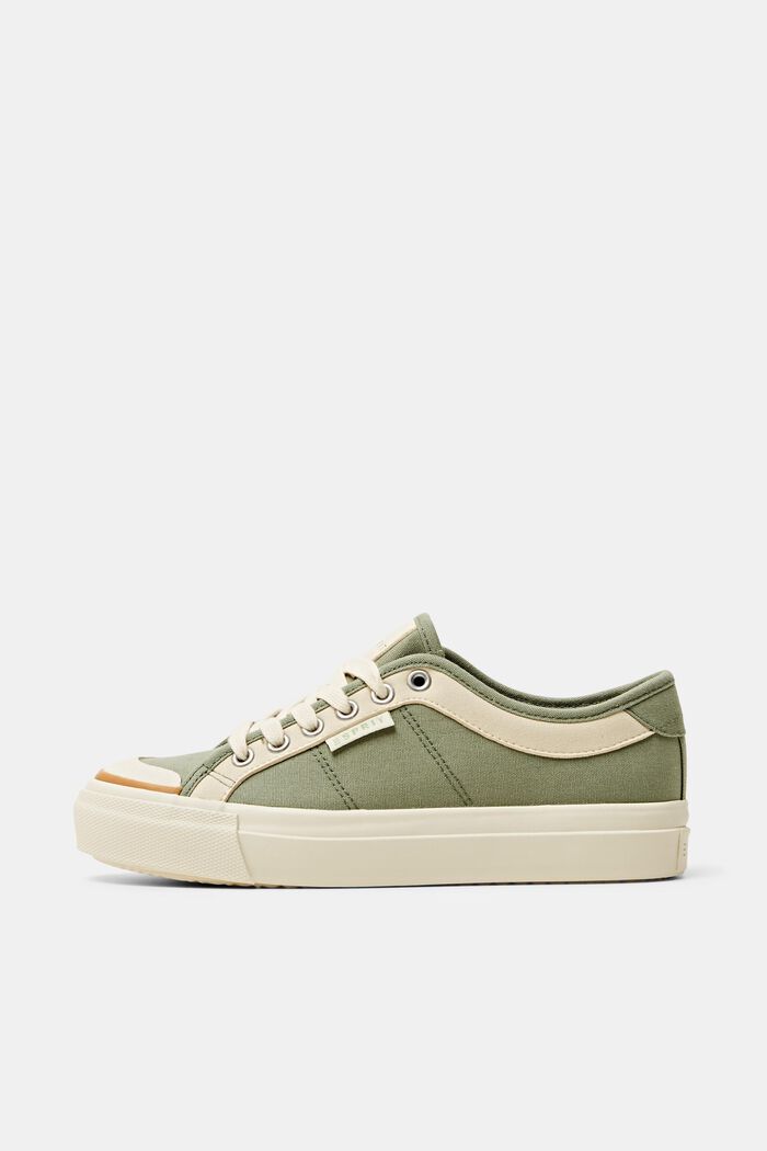 Sneakers mit Plateausohle, KHAKI GREEN, detail image number 0