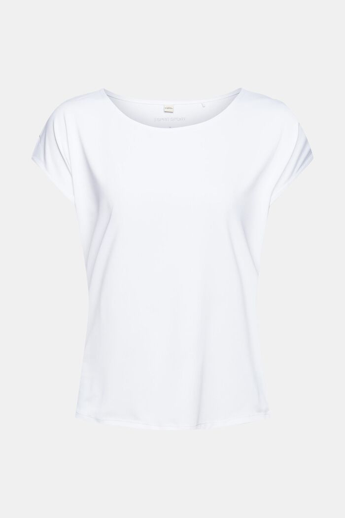 Recycelt: T-Shirt mit E-Dry, WHITE, overview