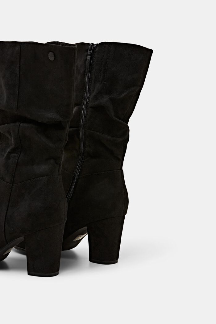 Boots im Sloutch-Design in Wildlederoptik, BLACK, detail image number 4