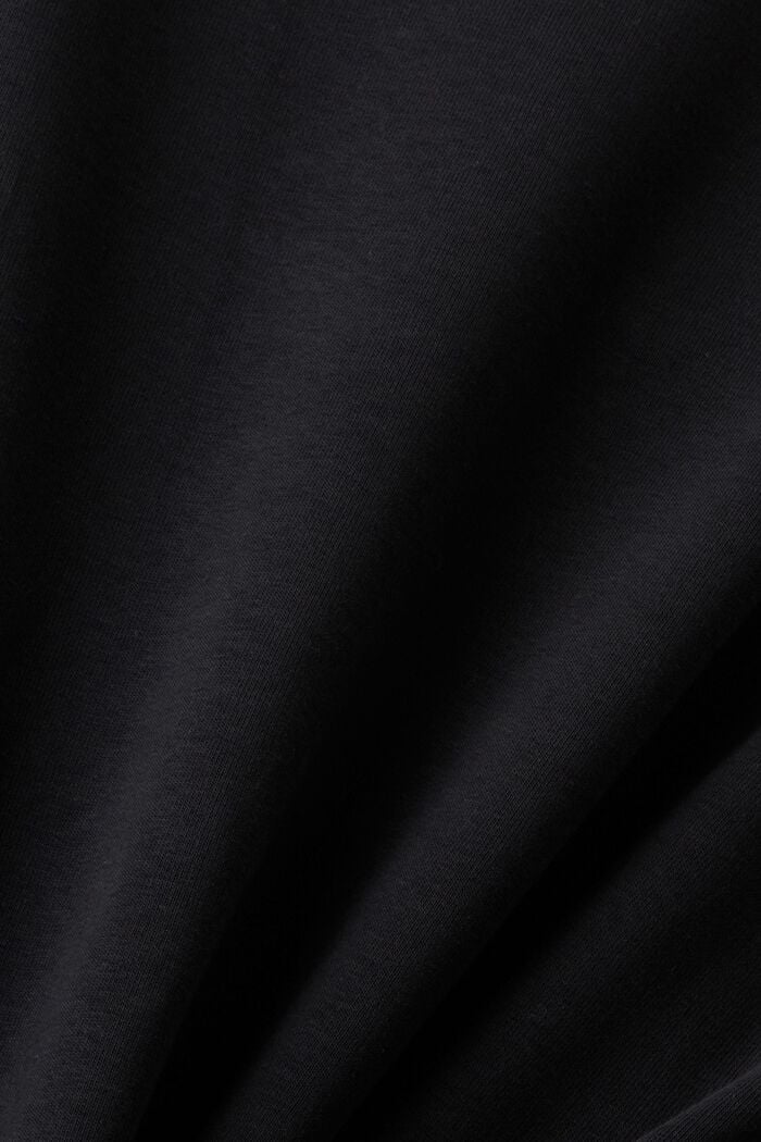 Sweatshirt mit V-Ausschnitt, BLACK, detail image number 4