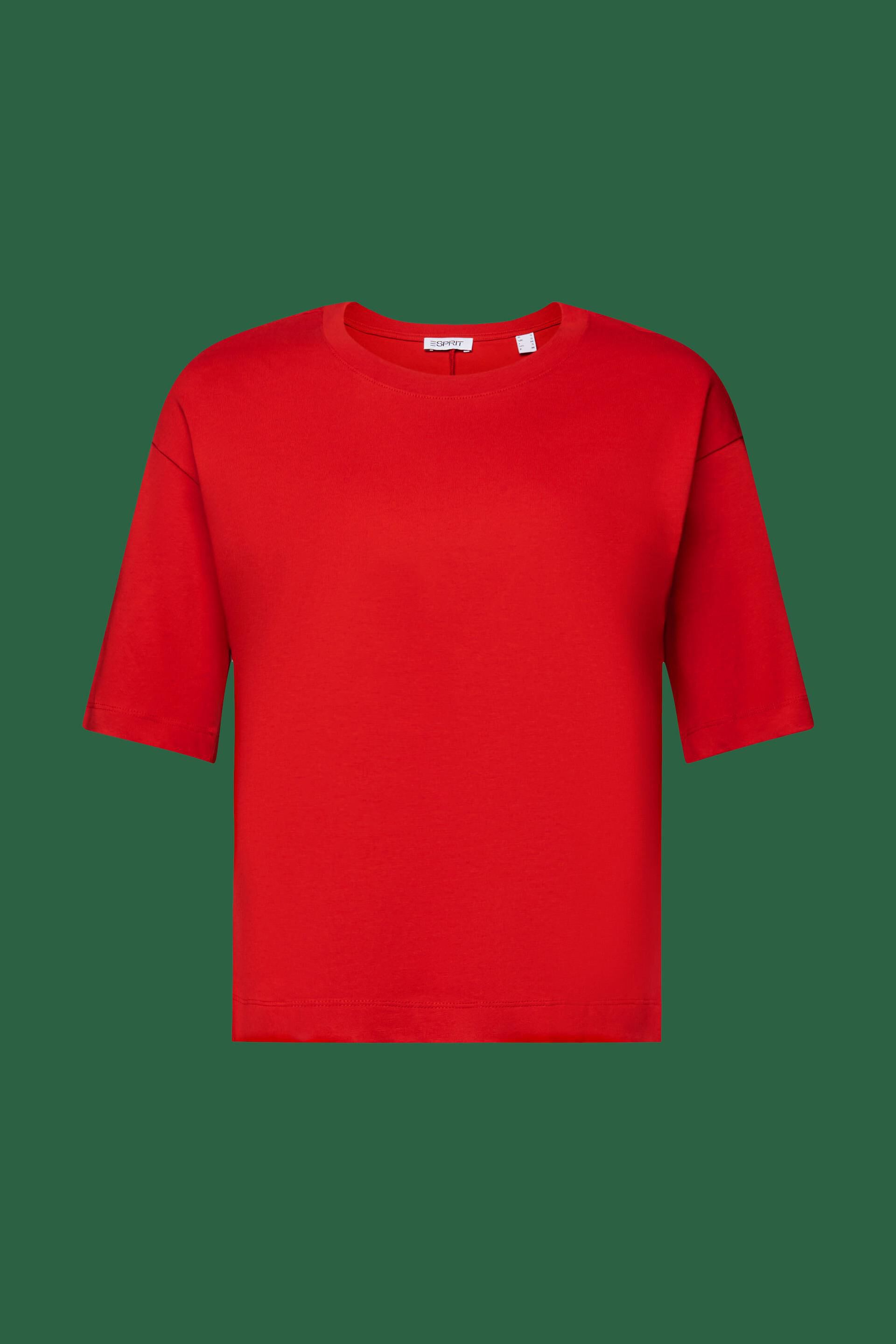 ESPRIT - Tailliertes T-Shirt mit Rundhalsausschnitt in unserem Online Shop
