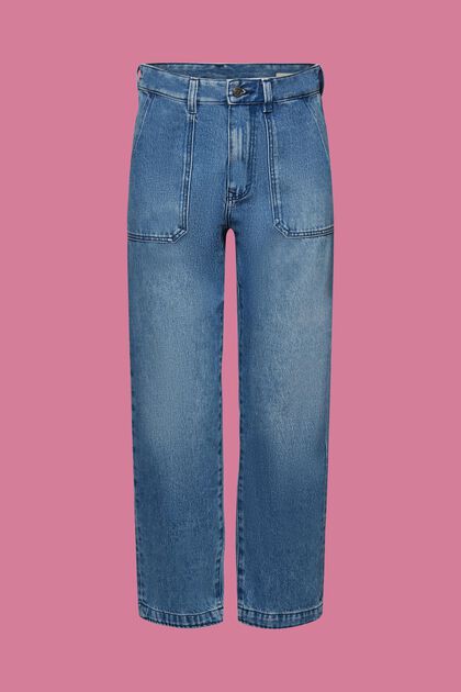 Jeans in Dad-Passform aus nachhaltigem Denim, BLUE MEDIUM WASHED, overview