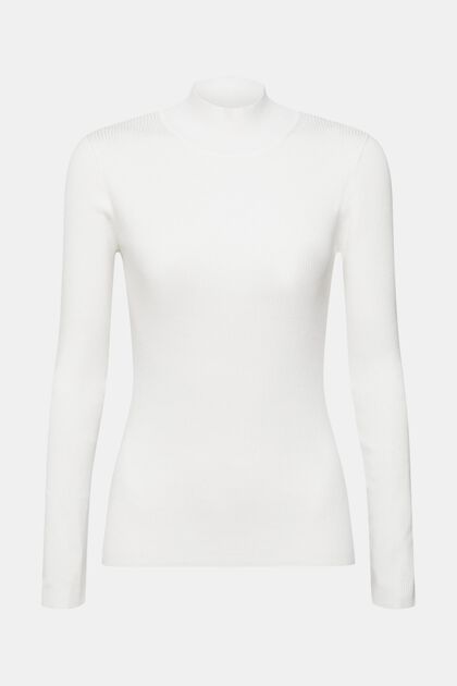 Ripp-Pullover, LENZING™ ECOVERO™, OFF WHITE, overview