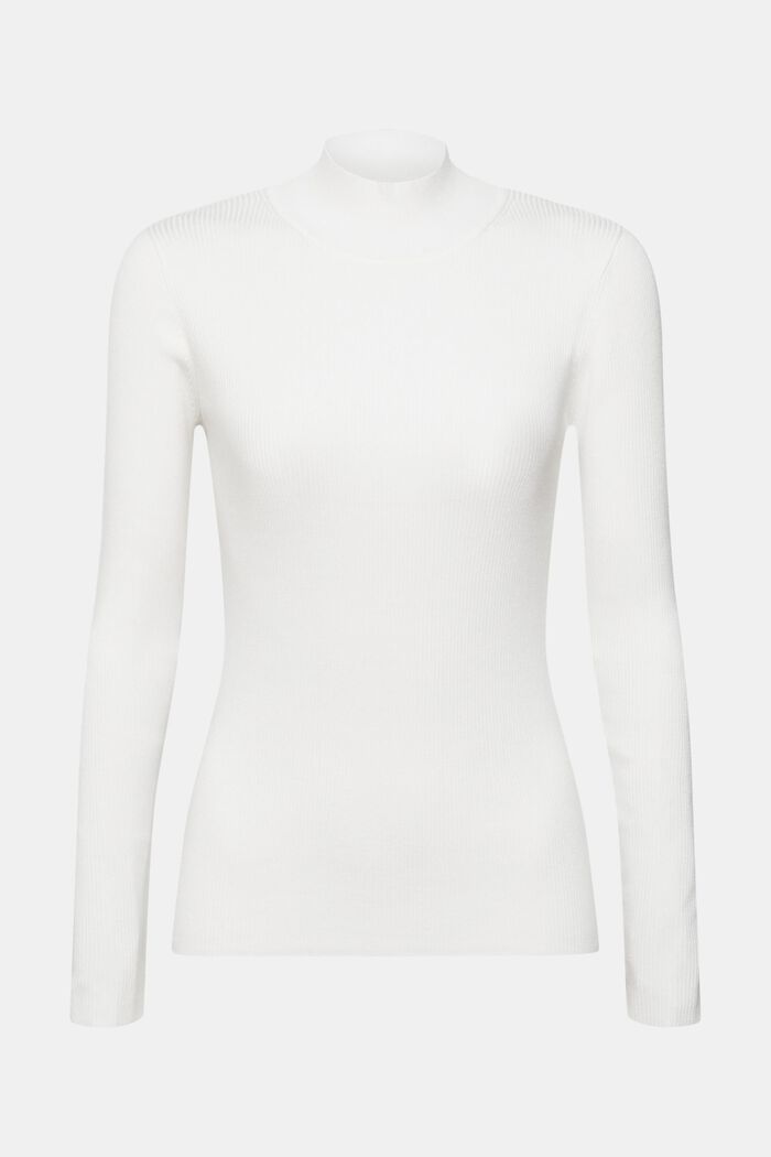 Ripp-Pullover, LENZING™ ECOVERO™, OFF WHITE, detail image number 5