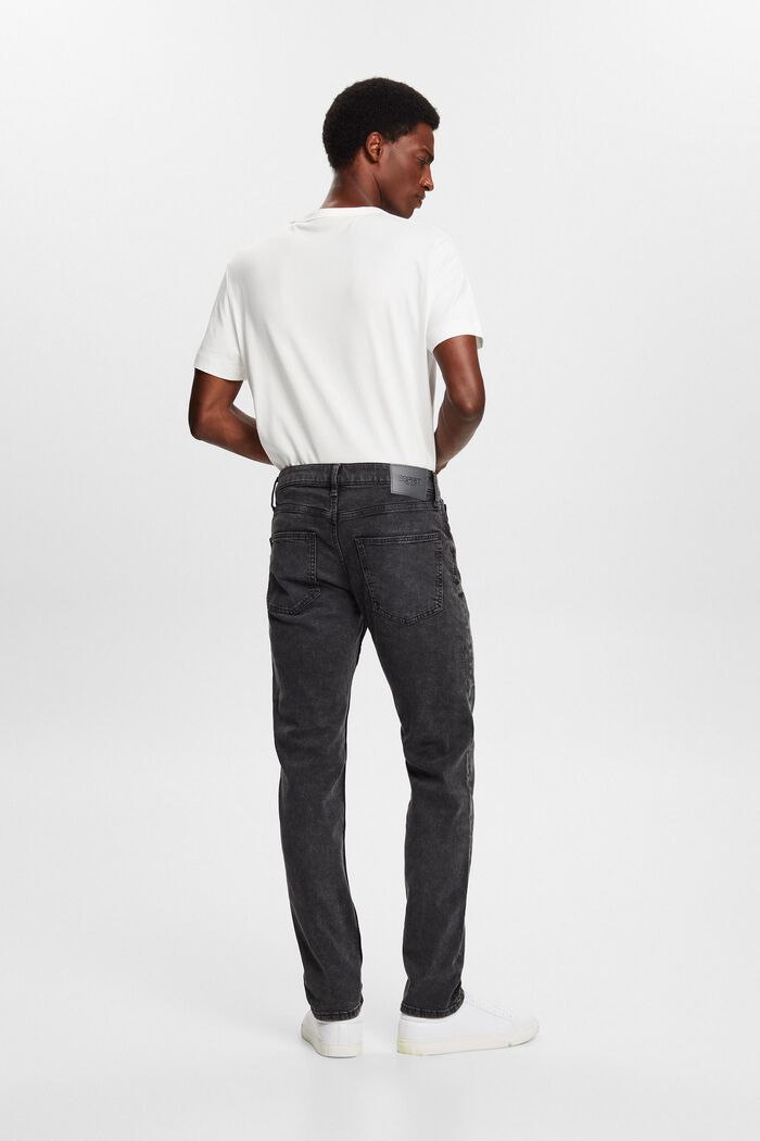 Jeans mit mittlerer Bundhöhe und schmaler Passform, BLACK MEDIUM WASHED, detail image number 3
