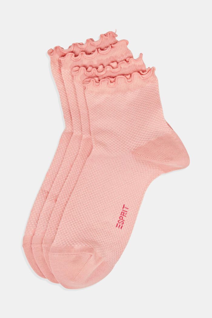 Doppelpack Socken mit Wellensaum, Bio-Baumwolle, BONBON, detail image number 0