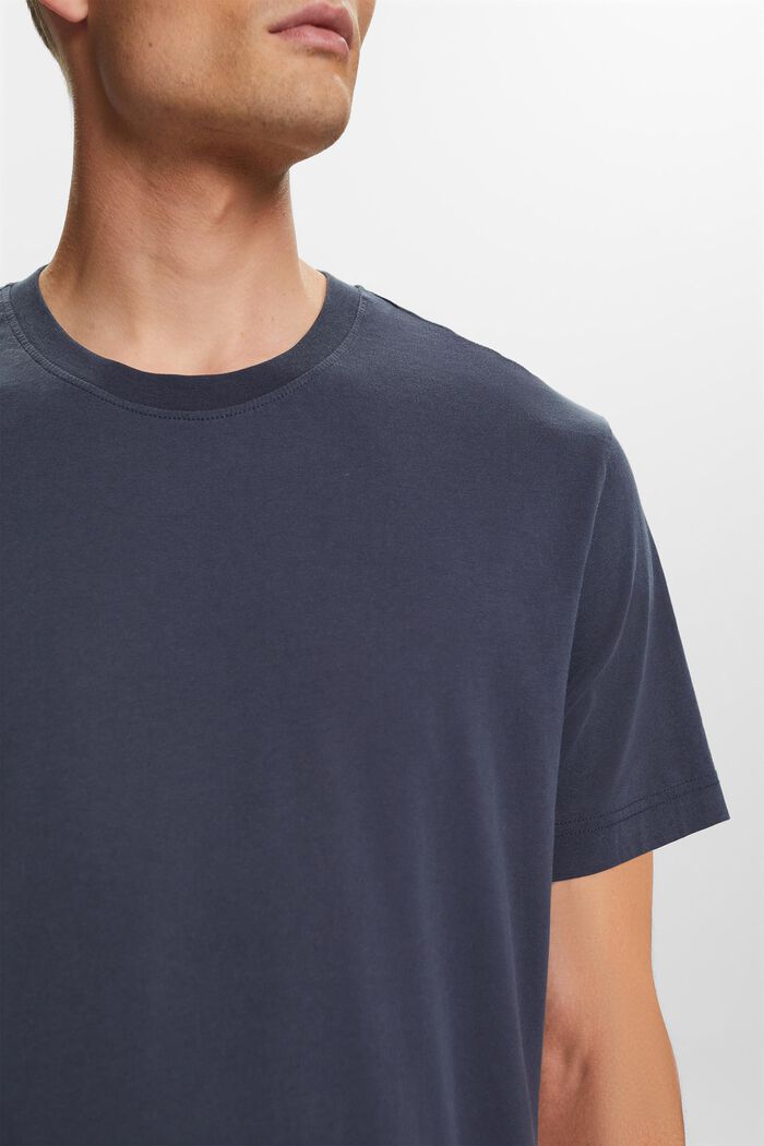 Rundhals-T-Shirt aus Jersey, 100 % Baumwolle, PETROL BLUE, detail image number 2
