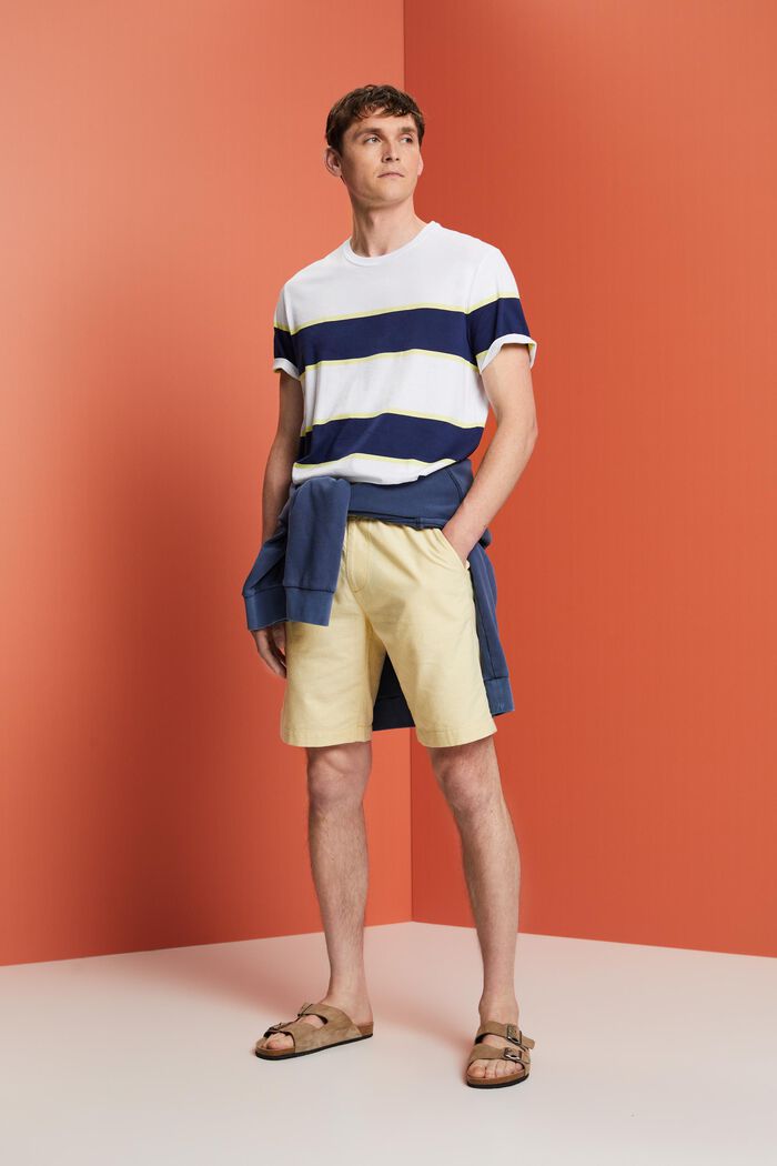 Pull-on-Shorts aus Twill, 100 % Baumwolle, DUSTY YELLOW, detail image number 1