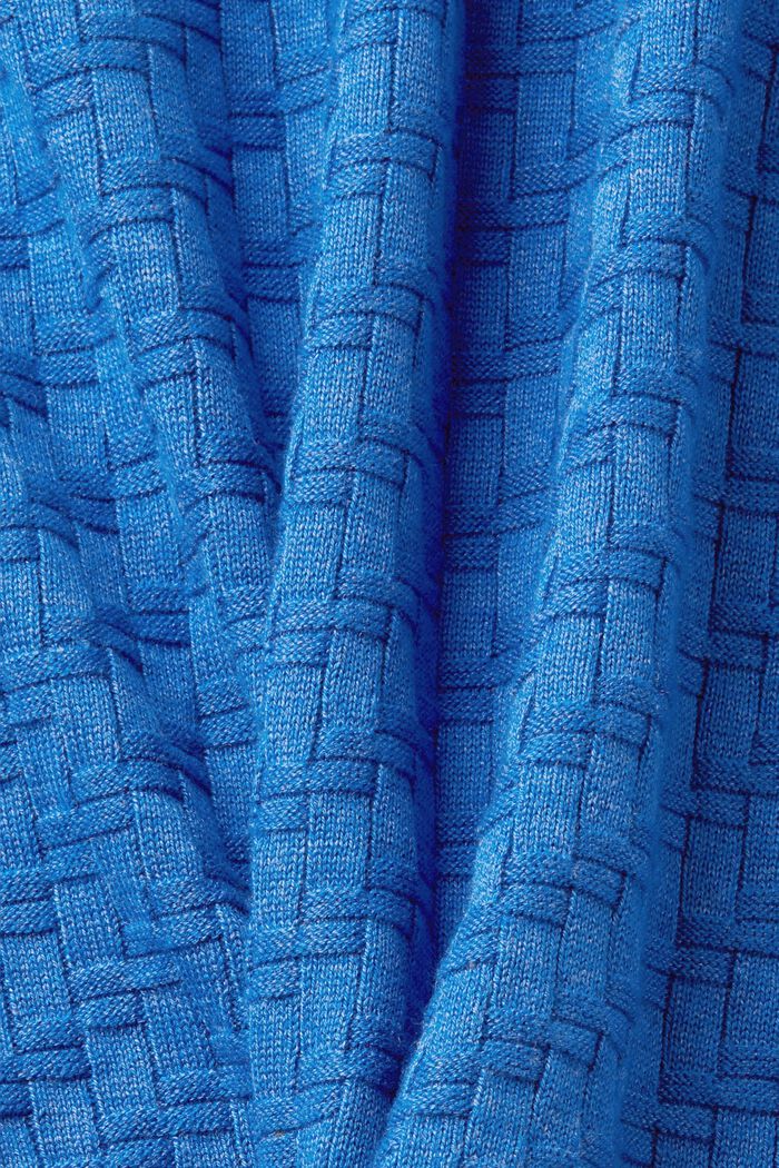 Texturierter Pullover mit Rundhalsausschnitt, BLUE, detail image number 6