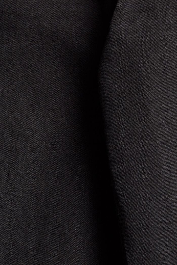 Destroyed-Jeans mit weitem Bein, BLACK DARK WASHED, detail image number 4