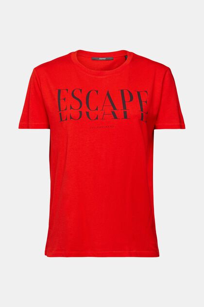 T-Shirt mit Print, RED, overview