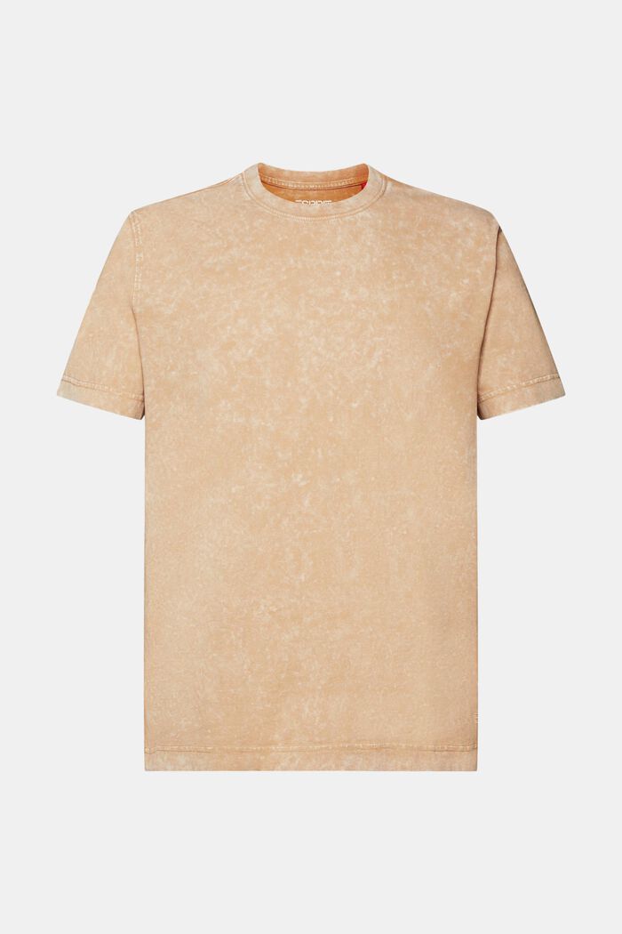 T-Shirt mit Stonewash-Effekt, 100 % Baumwolle, BEIGE, detail image number 5