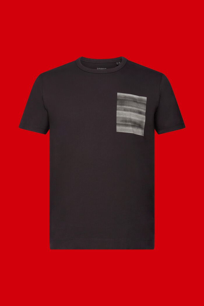Rundhals-T-Shirt, 100 % Baumwolle, ANTHRACITE, detail image number 6
