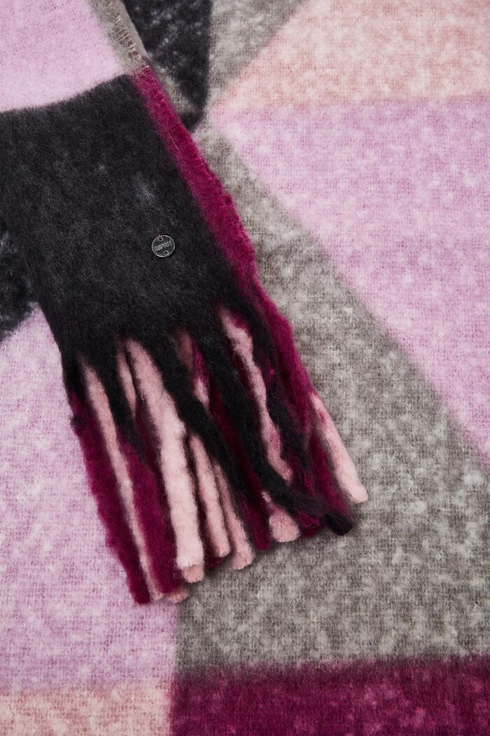 Schal mit mehrfarbigem Muster, ANTHRACITE, detail image number 1