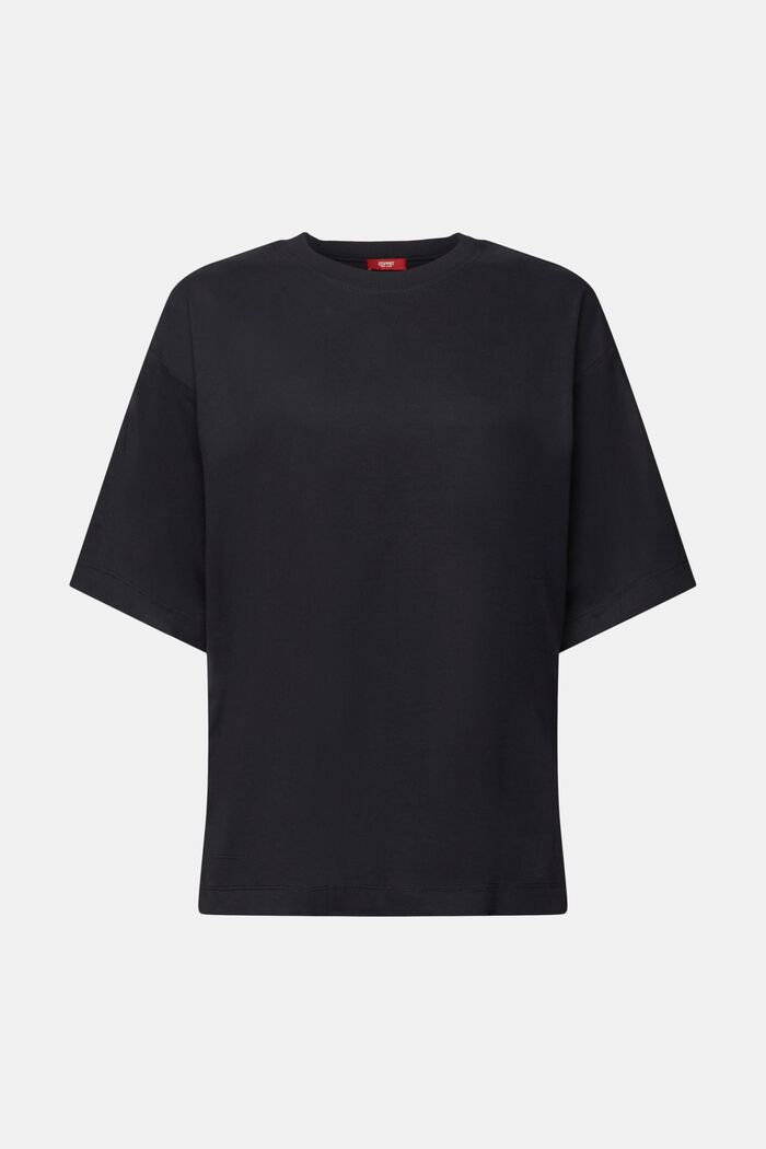 Oversized T-Shirt aus Baumwolle, BLACK, detail image number 6