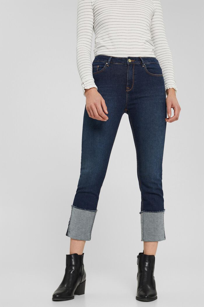 Stretch-Jeans aus Bio-Baumwolle, BLUE DARK WASHED, detail image number 0