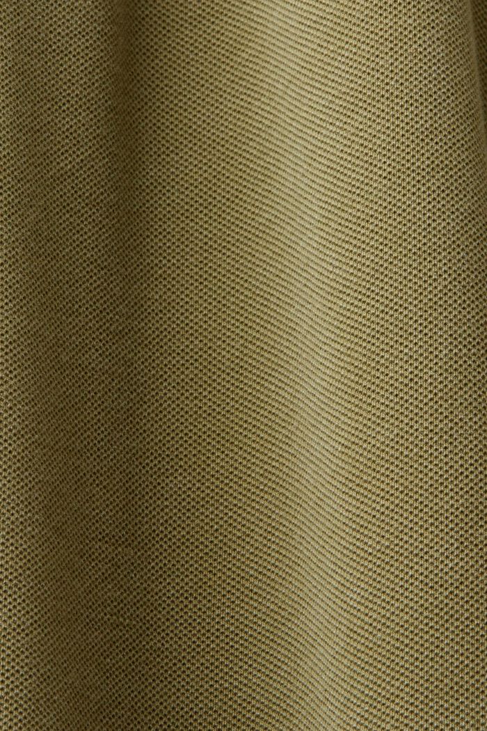 Poloshirt aus Stone-Washed-Baumwollpikee, OLIVE, detail image number 4