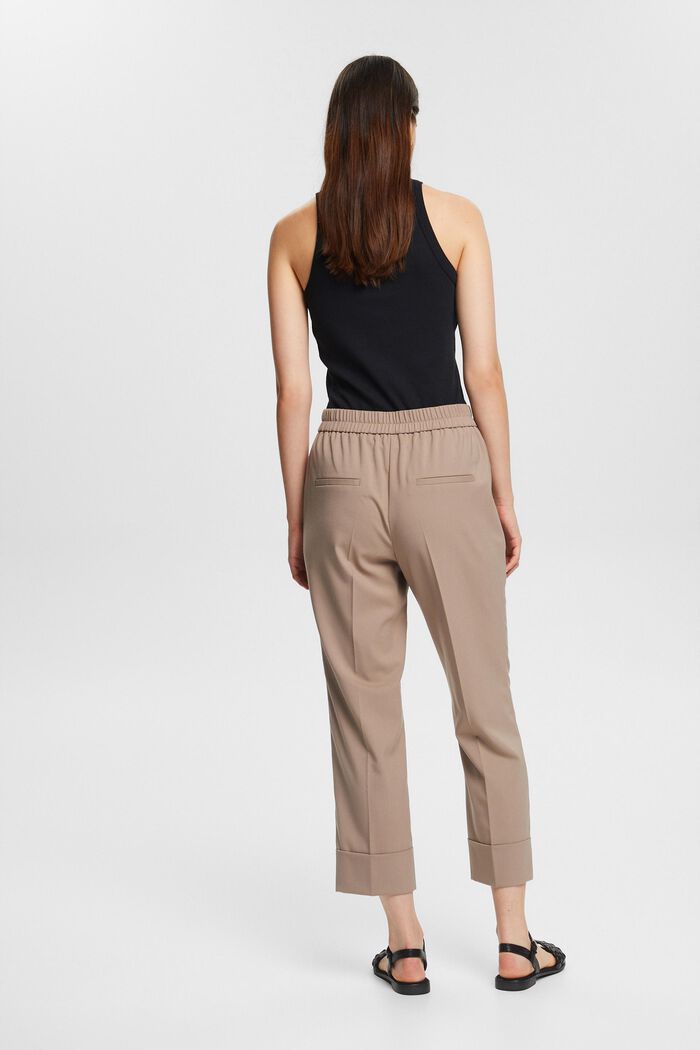 Mid-Rise-Pants im Cropped Fit, TAUPE, detail image number 5