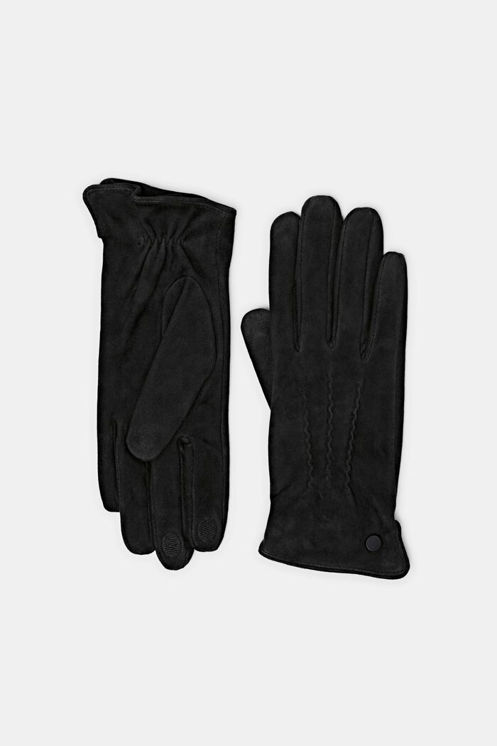 Handschuhe aus Leder, BLACK, detail image number 0